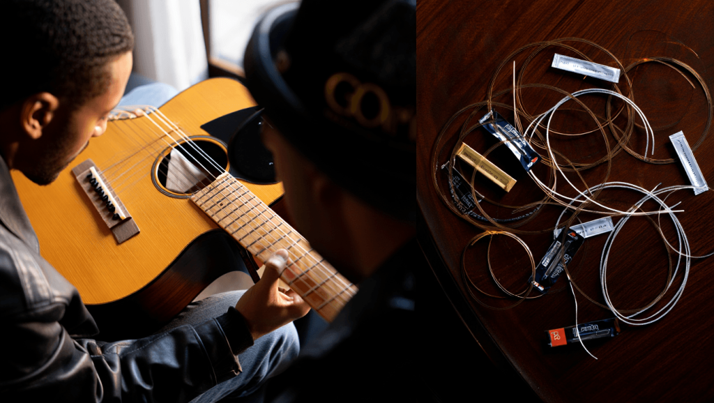 Les cordes de guitare
