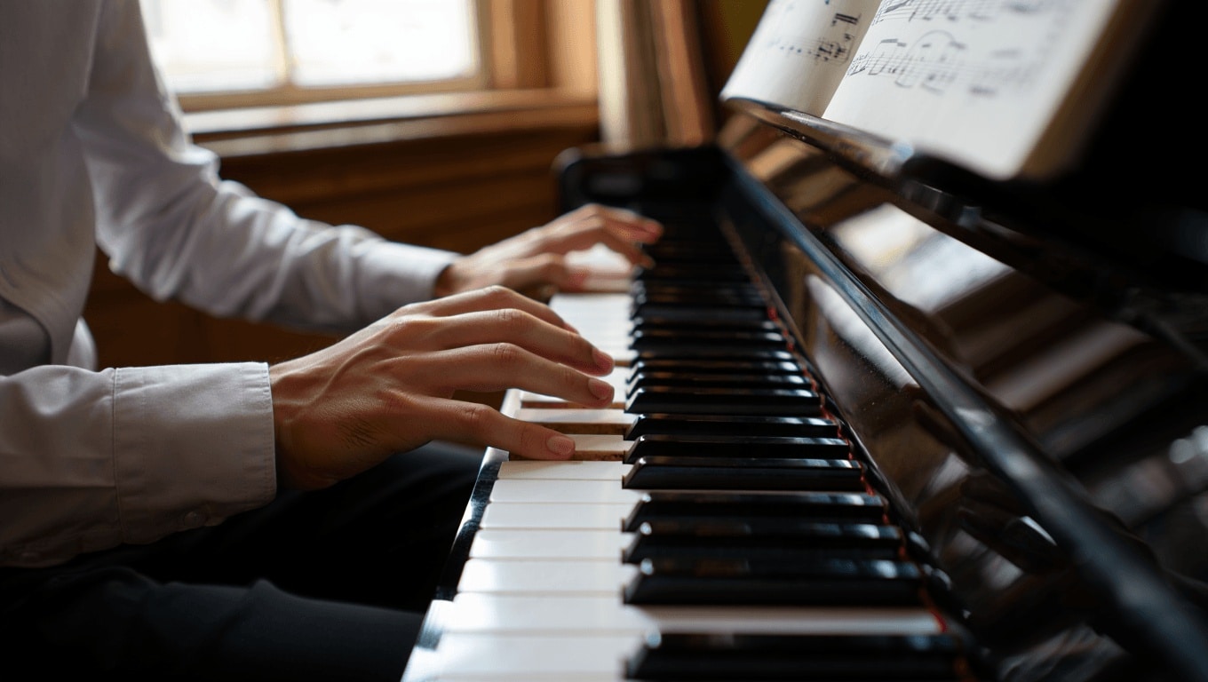 La bonne position des mains au piano
