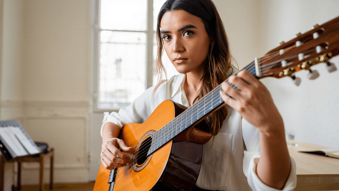 S’entraîner à jouer de la guitare