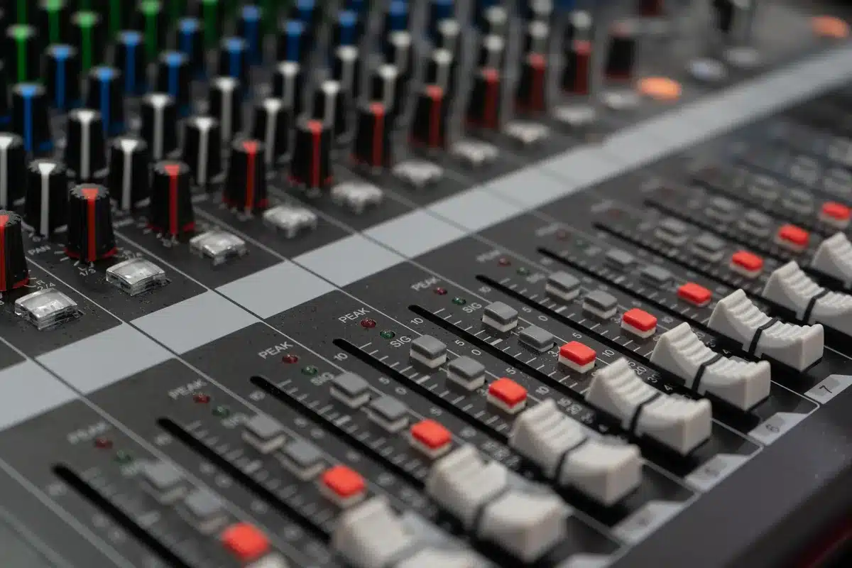 Écran d'un logiciel d'édition d'effets audio avec chaîne de traitement