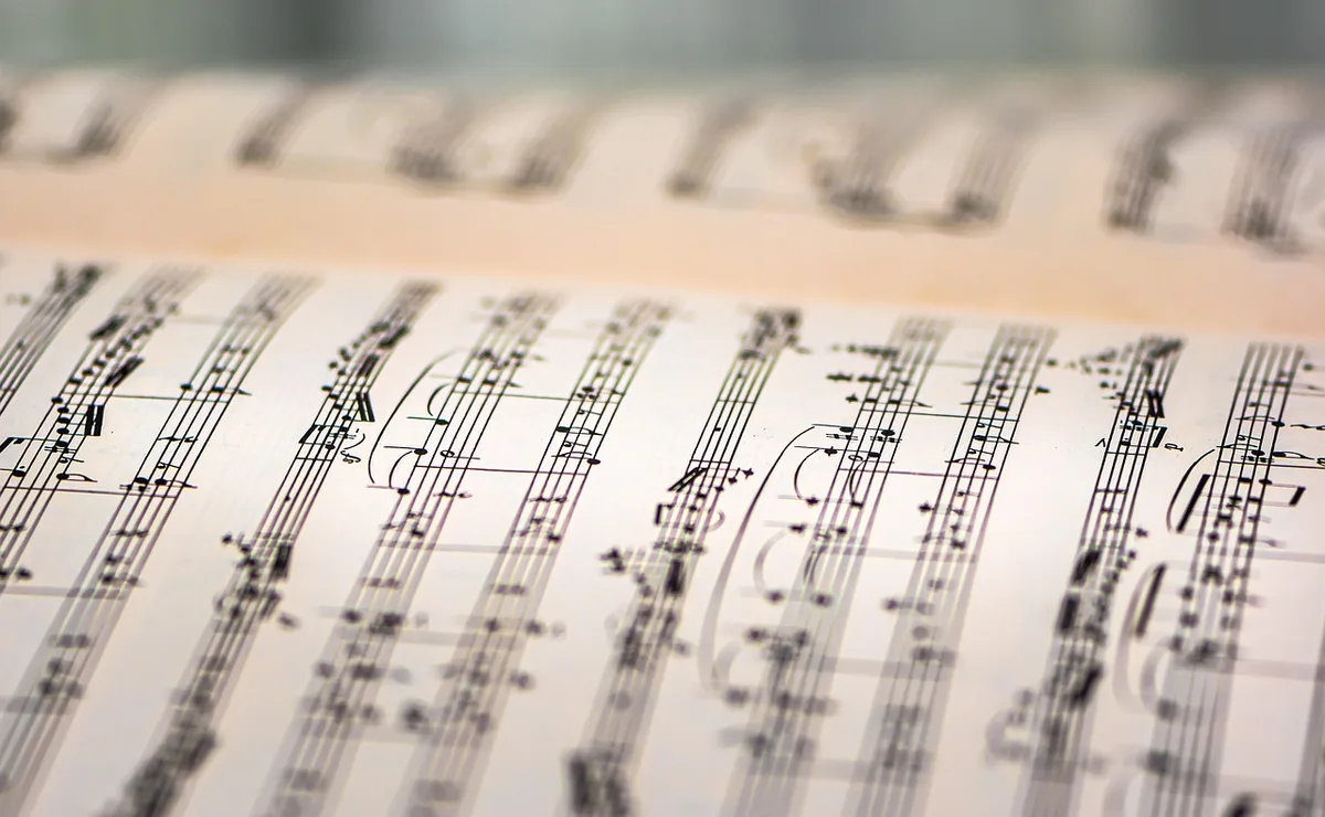 Adulte concentré en train de pratiquer un instrument de musique