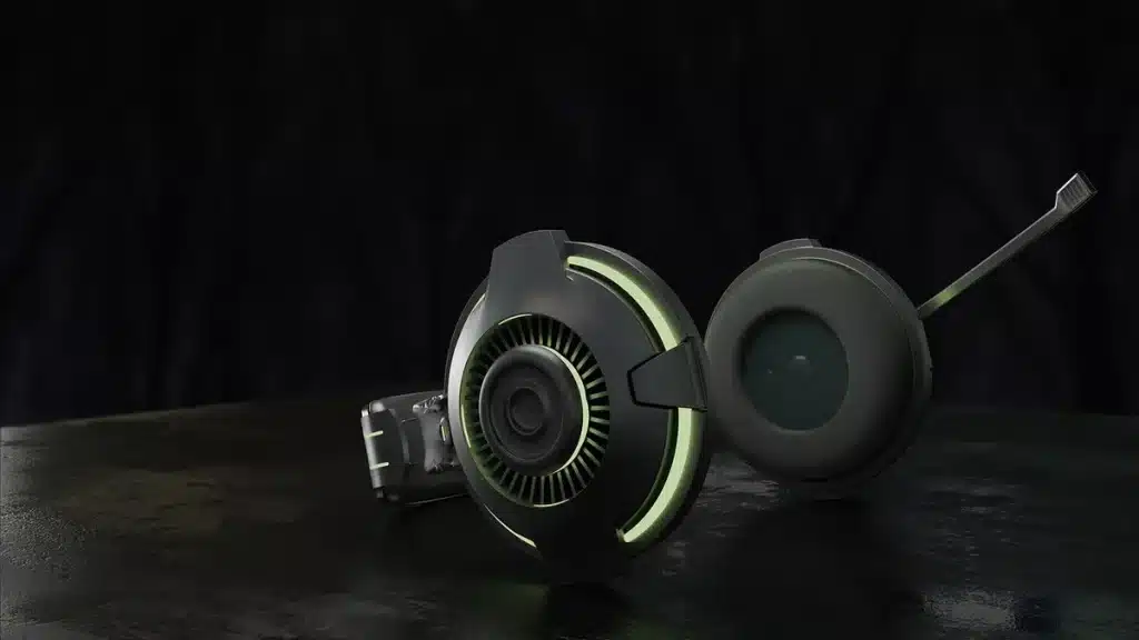 Personne portant un casque Bluetooth, écoutant de la musique ou regardant une vidéo