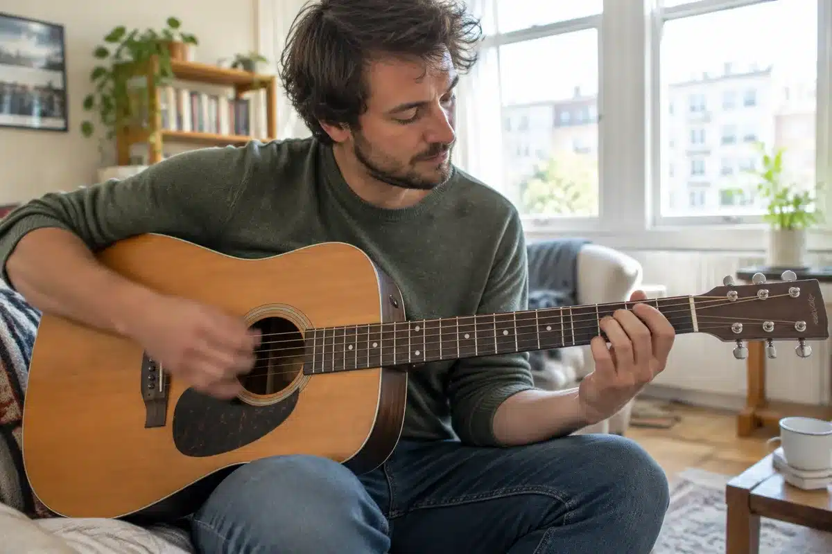 Comment jouer les 4 accords magiques à la guitare : chansons, tablatures et exercices ?